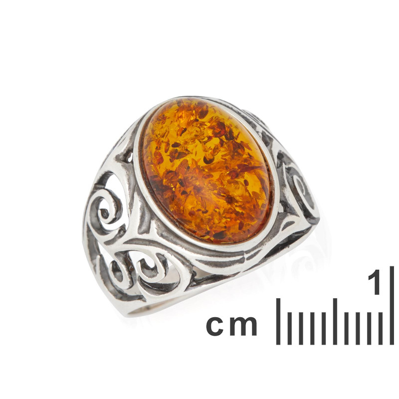 Anello ambra cognac — per evocare momenti speciali (cod. 10465) — foto 1