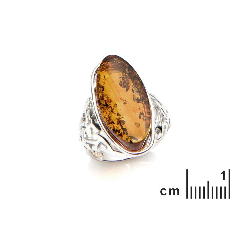 Anello pietra ambra cognac — per preservare i ricordi — foto 1