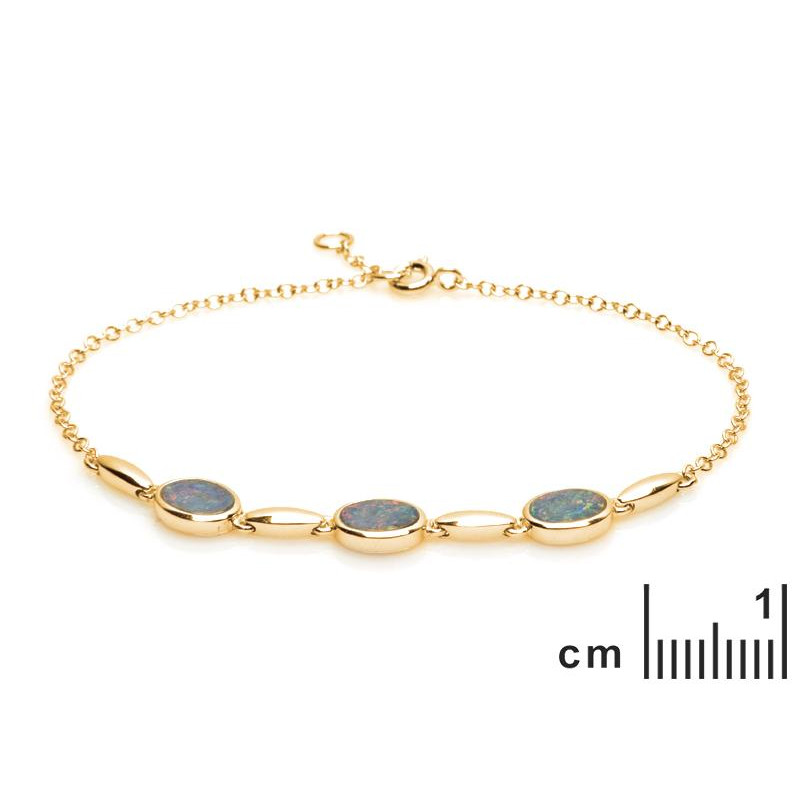 Bracciale in argento 925 con opale blu ovale — per custodire la tua serenità — foto 1