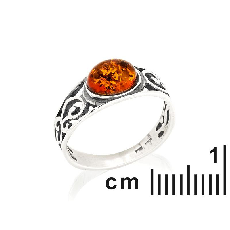 Anello ambra cognac — per ricordare la natura — foto 1