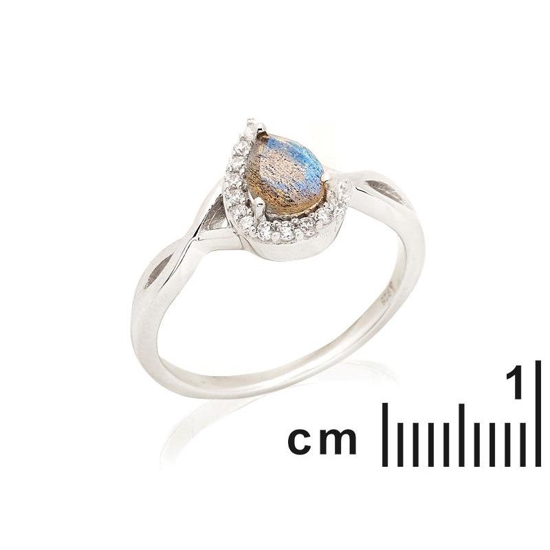 Anello goccia Labradorite — Zaffiro sogni — foto 1