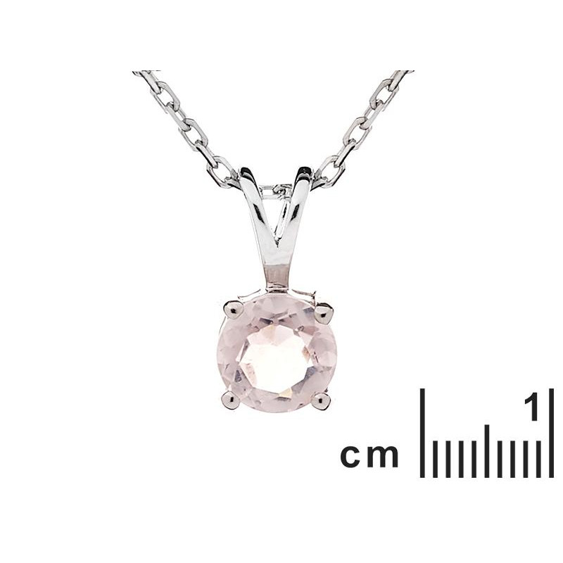 Ciondolo tondo con quarzo rosa — per evocare l'amore — foto 1