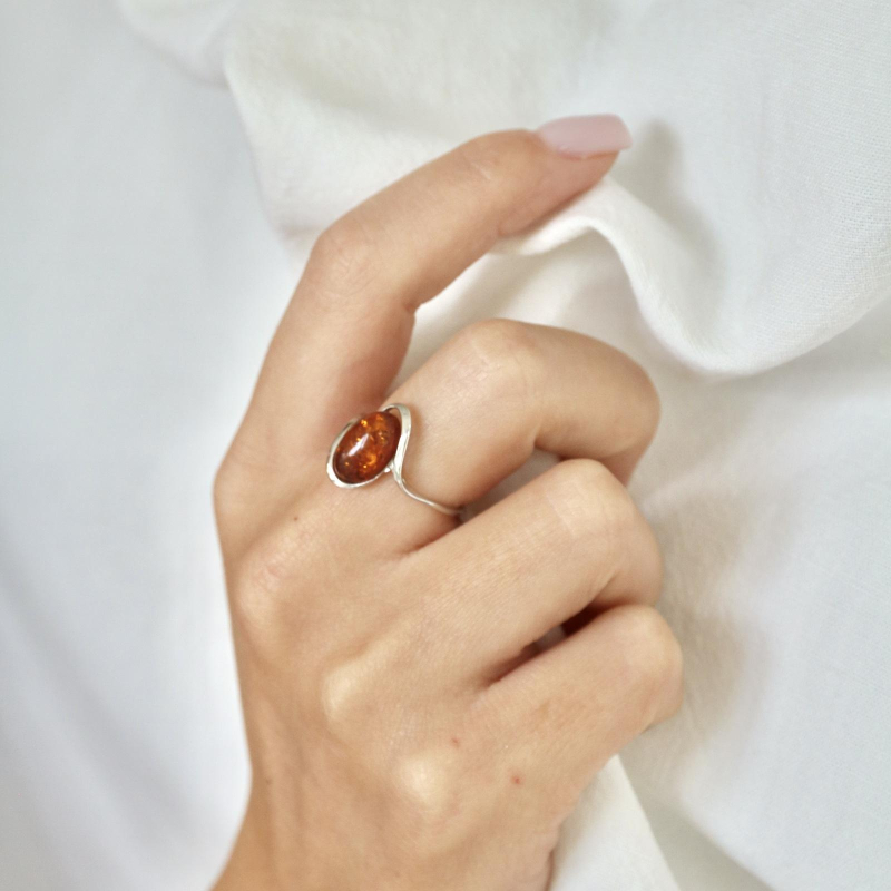 Anello ambra cognac — per custodire i ricordi — foto 1