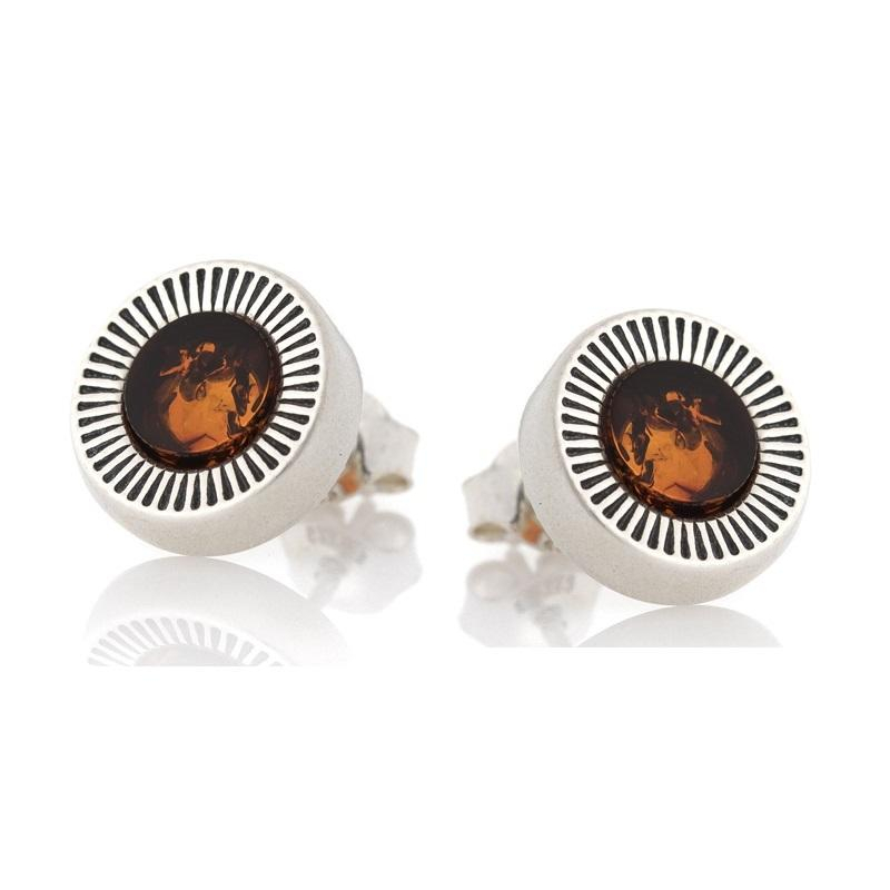 Orecchini ambra cognac — per captare la luce della vita