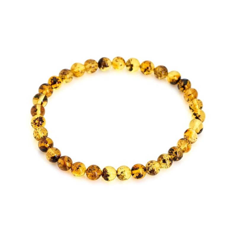 Bracciale in ambra verde del Mar Baltico, 18‑19 cm — per custodire la tua serenità