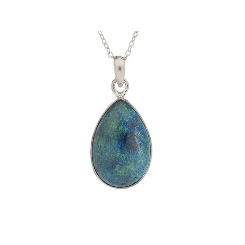 Pendente goccia shattuckite blu — per riempire l'aria di mistero