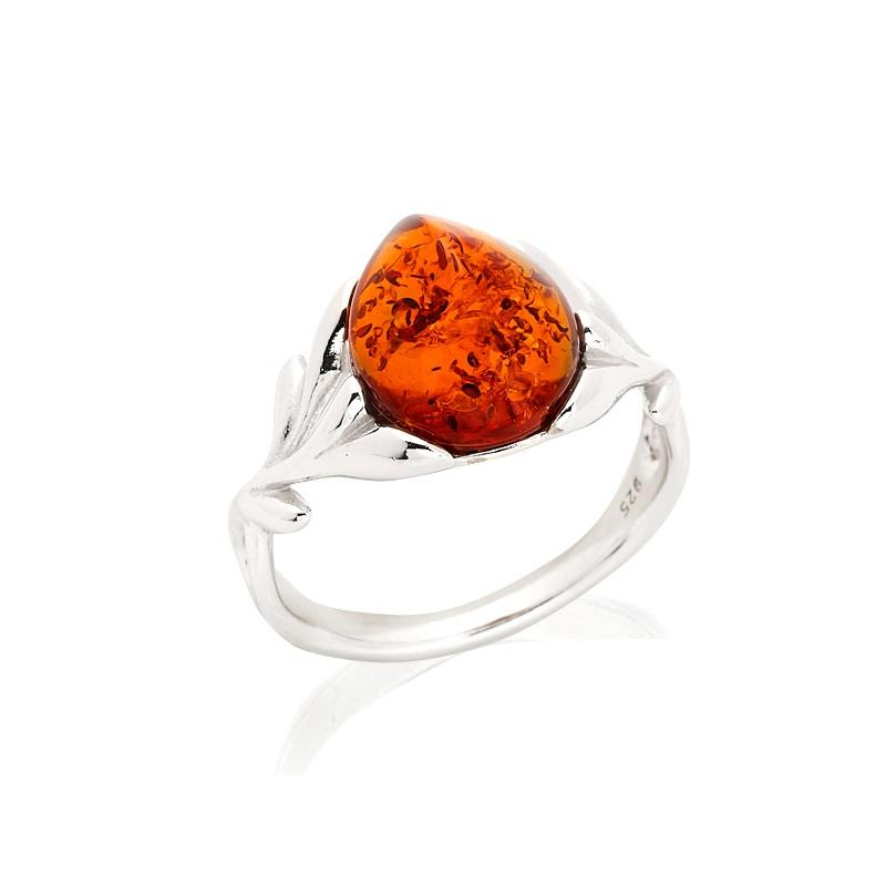 Anello ambra cognac — per condurre la memoria