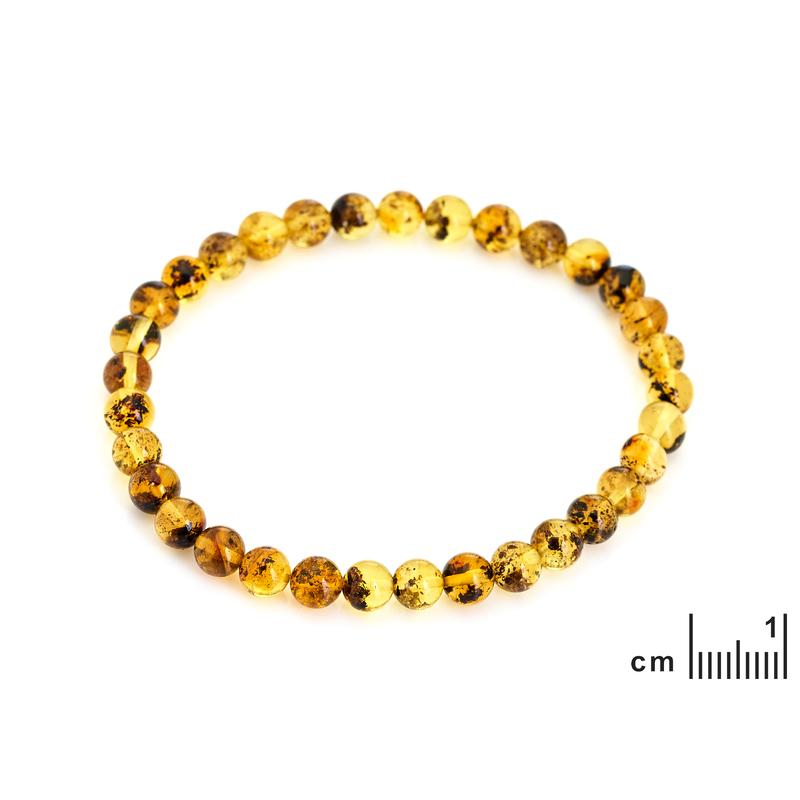 Bracciale in ambra verde del Mar Baltico, 18‑19 cm — per custodire la tua serenità — foto 1
