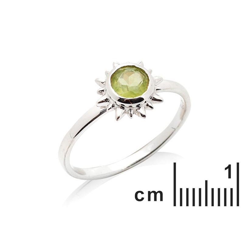 Anello in argento 925 rodiato con peridoto verde naturale — per celebrare la tua unicità — foto 1