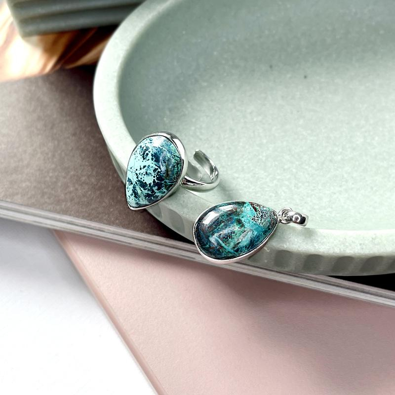 Pendente goccia shattuckite blu — per riempire l'aria di mistero — foto 2
