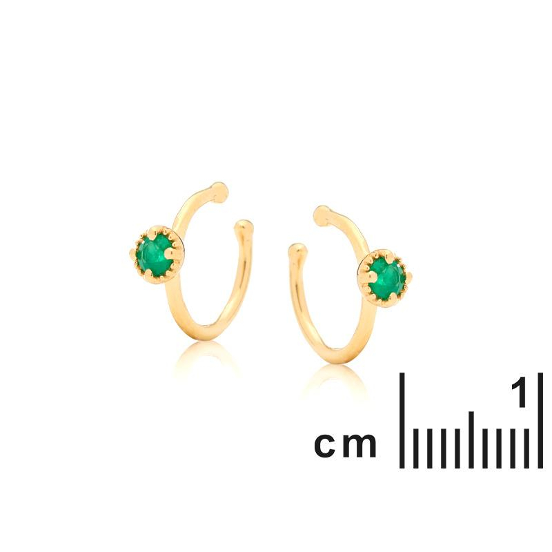 Anello piercing con onice verde — per ricordare la natura — foto 1