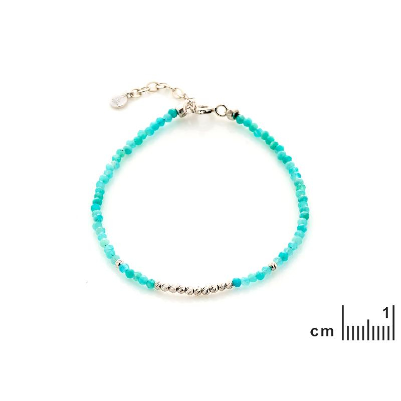 Bracciale amazzonite blu — per evocare l'oceano — foto 1