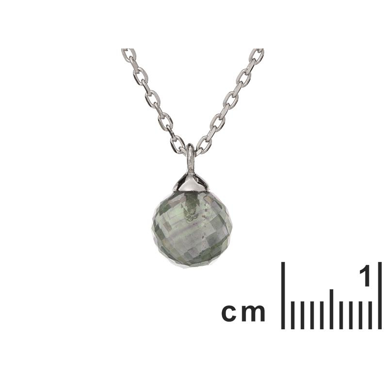 Collana in argento 925 rodiato con avventurina verde per celebrare la tua luce interiore – portare con te un simbolo di  — foto 1