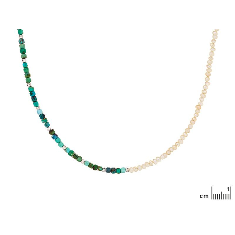 Collana turchese e perla — eleganza duratura — foto 1