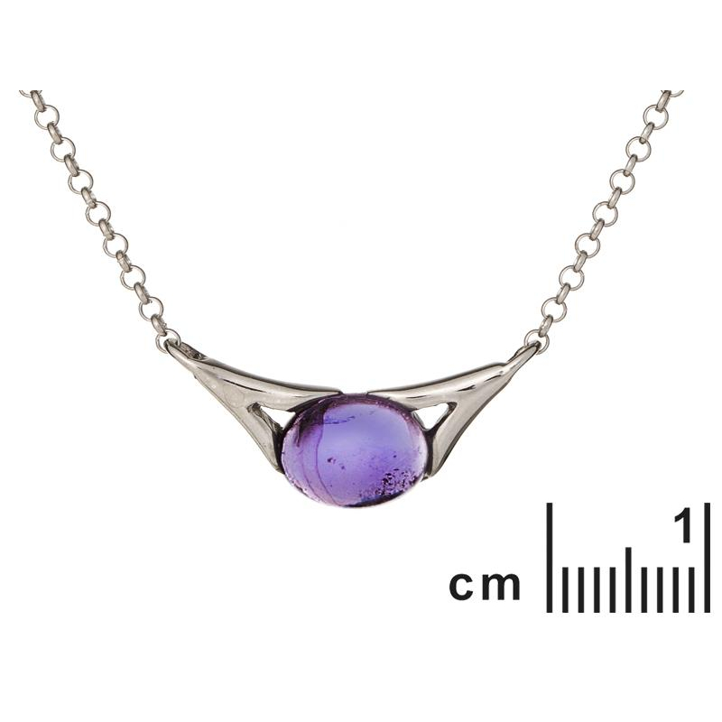 Collana con agata acqua naturale, argento 925 rodiato - Un simbolo di serenità per ogni momento — foto 1