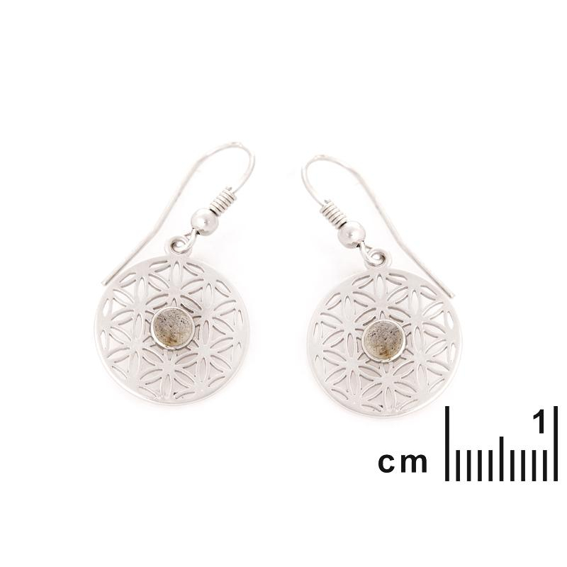 Orecchini fiore vita labradorite multicolore — per evocare momenti speciali — foto 1