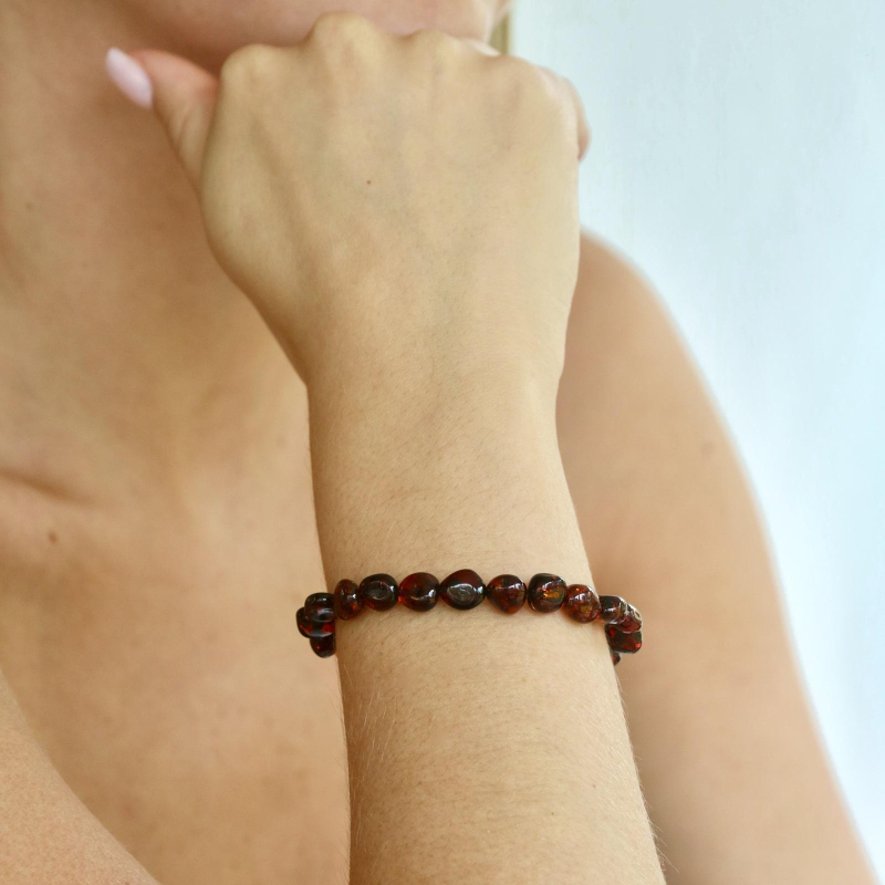 Bracciale ambra cognac — ricordo del mare — foto 2