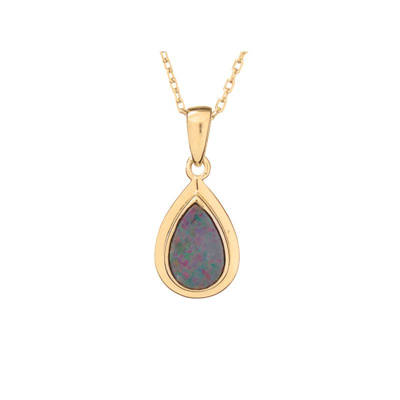Pendente in argento 925 con doppio opale blu – per custodire la tua serenità