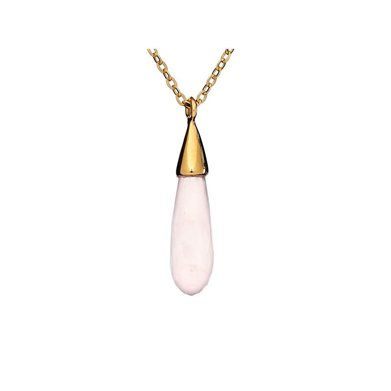 Collana cubi ghiaccio quarzo rosa — per preservare l'intimità
