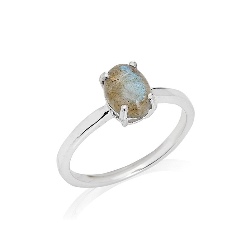 Anello labradorite multicolore — per raccontare la tua storia (cod. 13607)