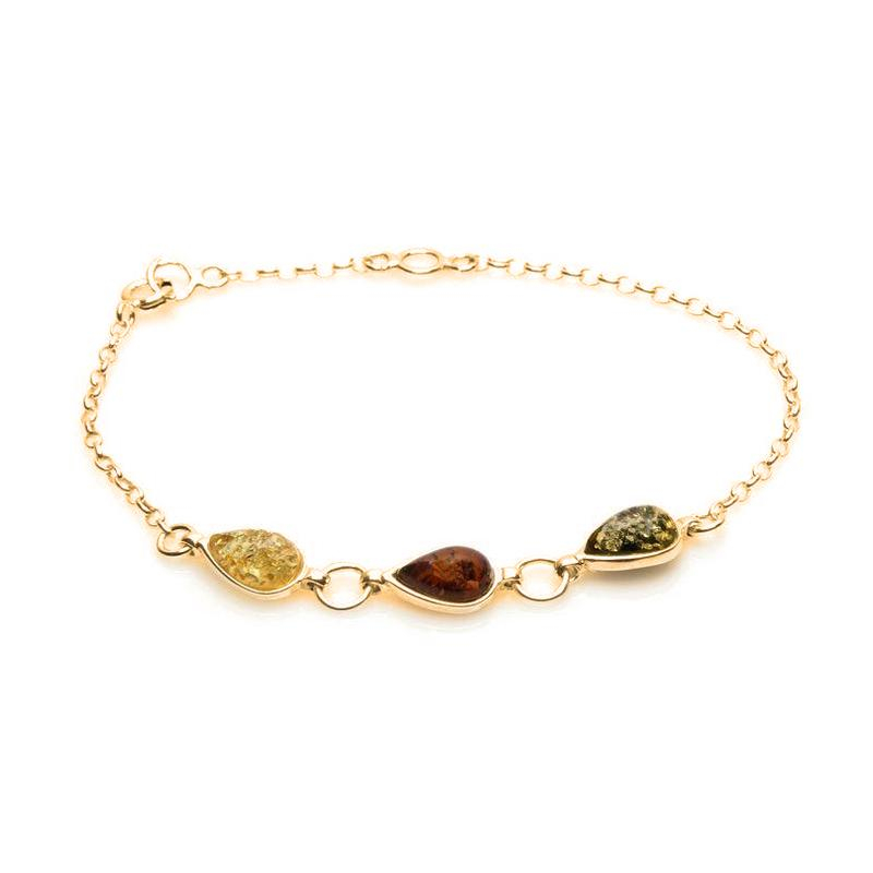 Bracciale ambra multicolore — per riscaldare il tuo cuore d'oro