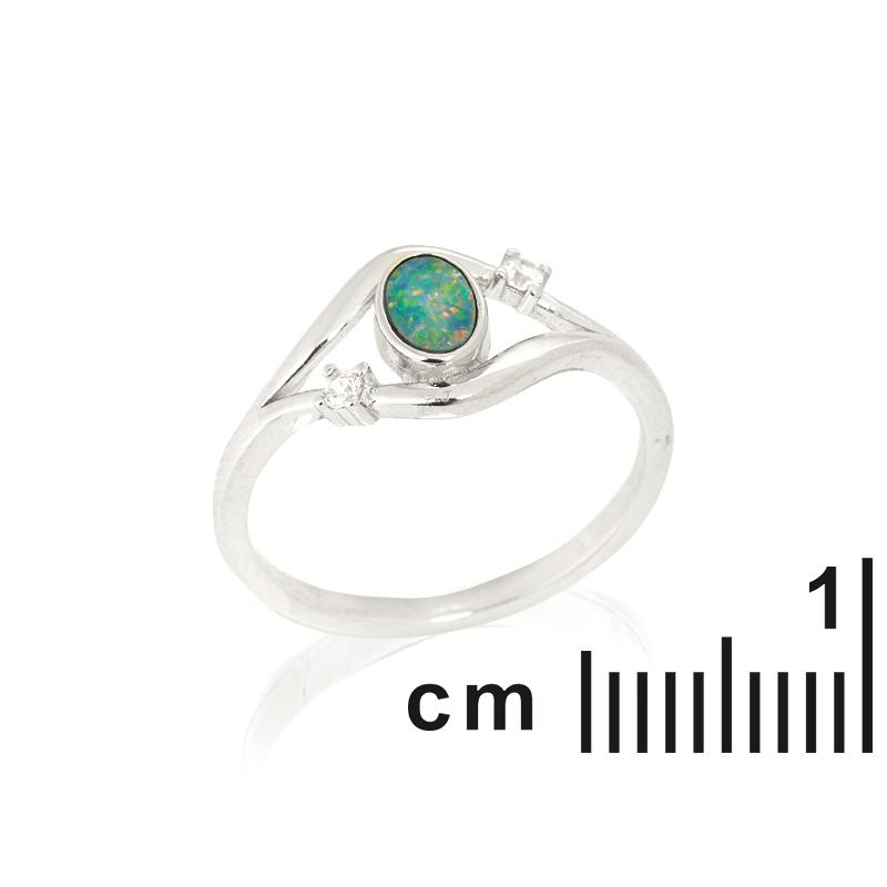 Anello opale e zirconio — per abbracciare la natura — foto 1