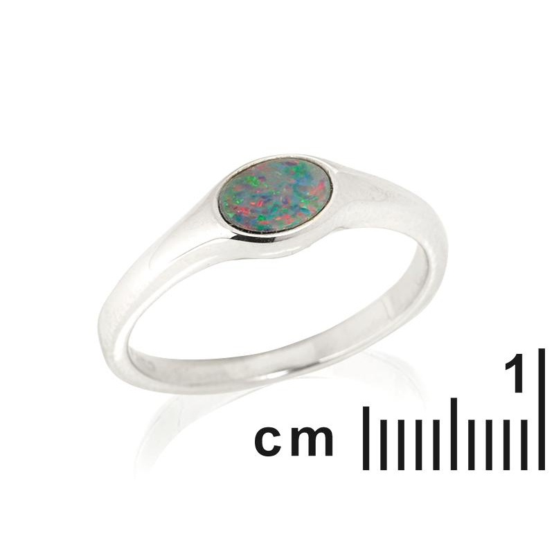 Anello opale blu australiano — per evocare l'oceano — foto 1
