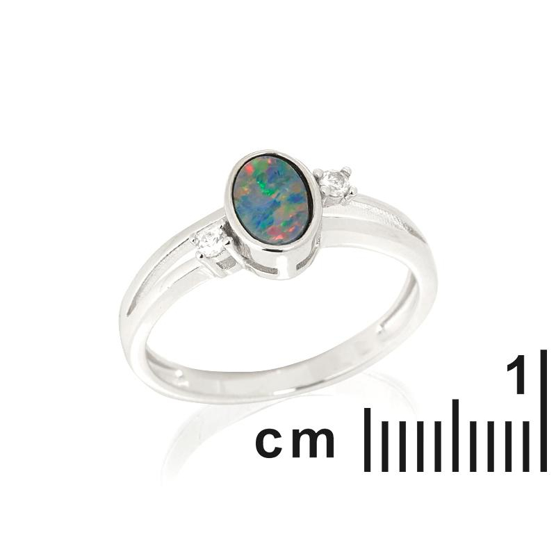 Anello opale e zirconio — per la purezza del tuo cuore — foto 1