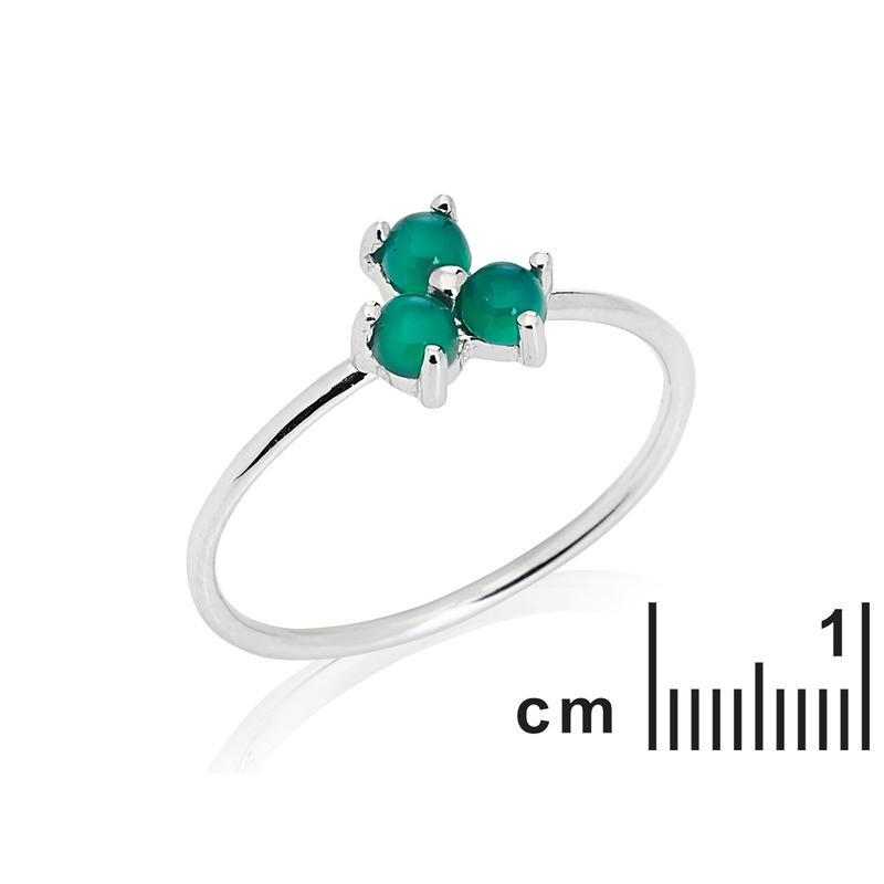 Anello multipietre onice verde — per evocare la natura — foto 1