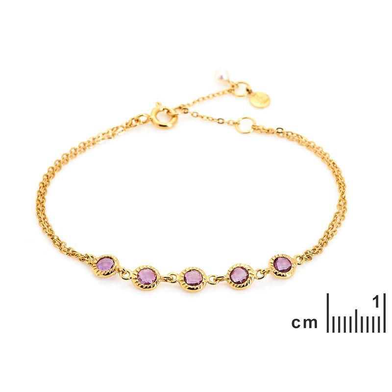Bracciale con ametista viola — per evocare l'essenza del cielo notturno — foto 1