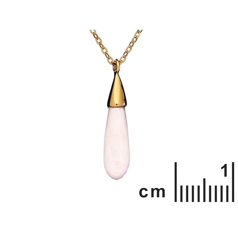 Collana cubi ghiaccio quarzo rosa — per preservare l'intimità — foto 1