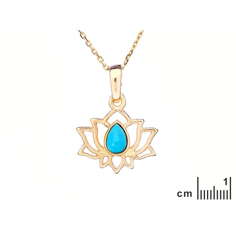 Ciondolo Lotus Turchese — Per onorare la natura — foto 1
