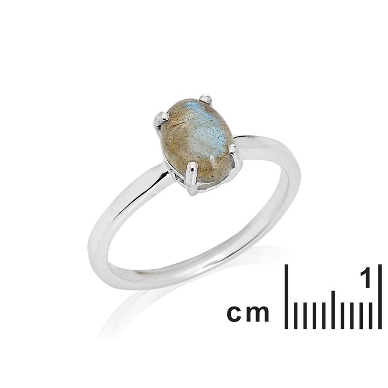 Anello labradorite multicolore — per raccontare la tua storia (cod. 13607) — foto 1