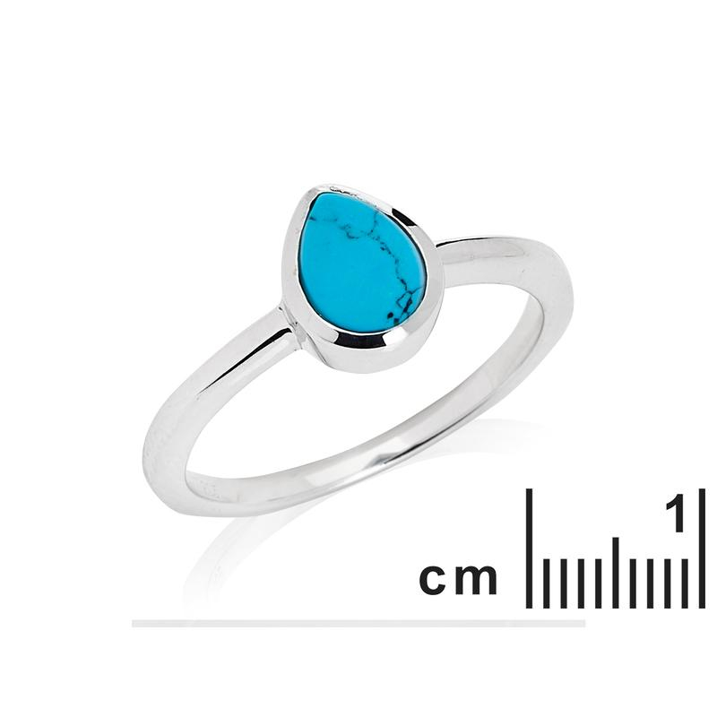 Anello turchese blu goccia — per ricordare il mare — foto 1