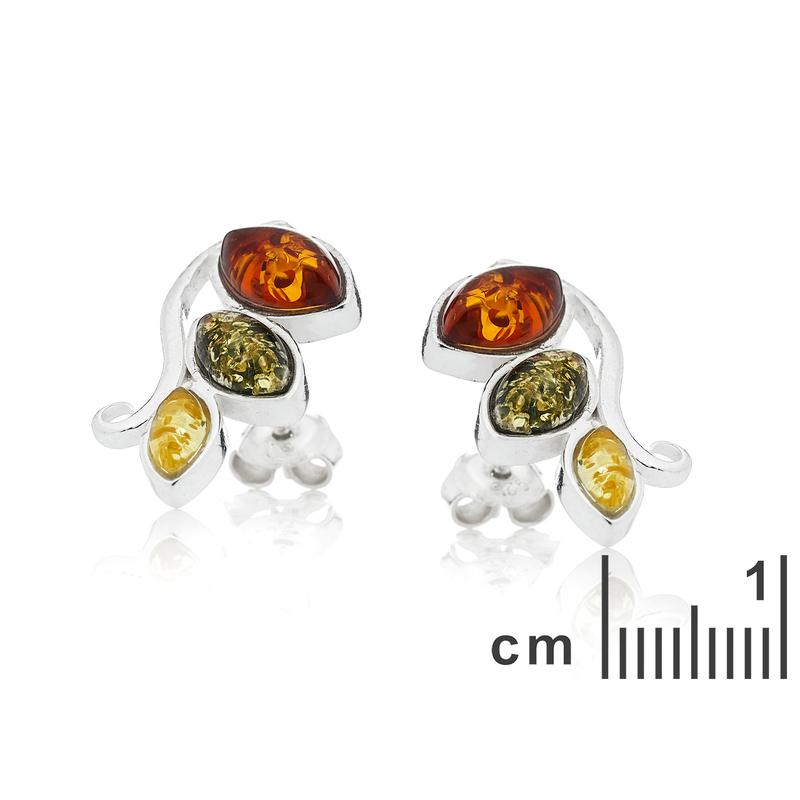 Orecchini ambra multicolore — per raccontare storie (cod. 13651) — foto 1