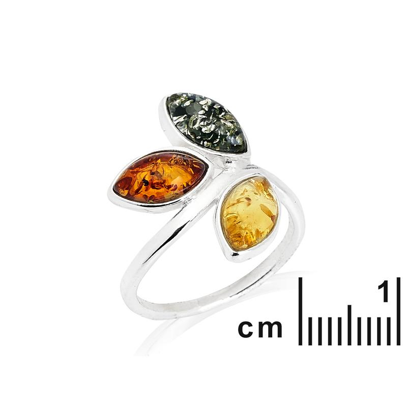 Anello multietterna ambra naturale — per portare con te un'intenzione — foto 1