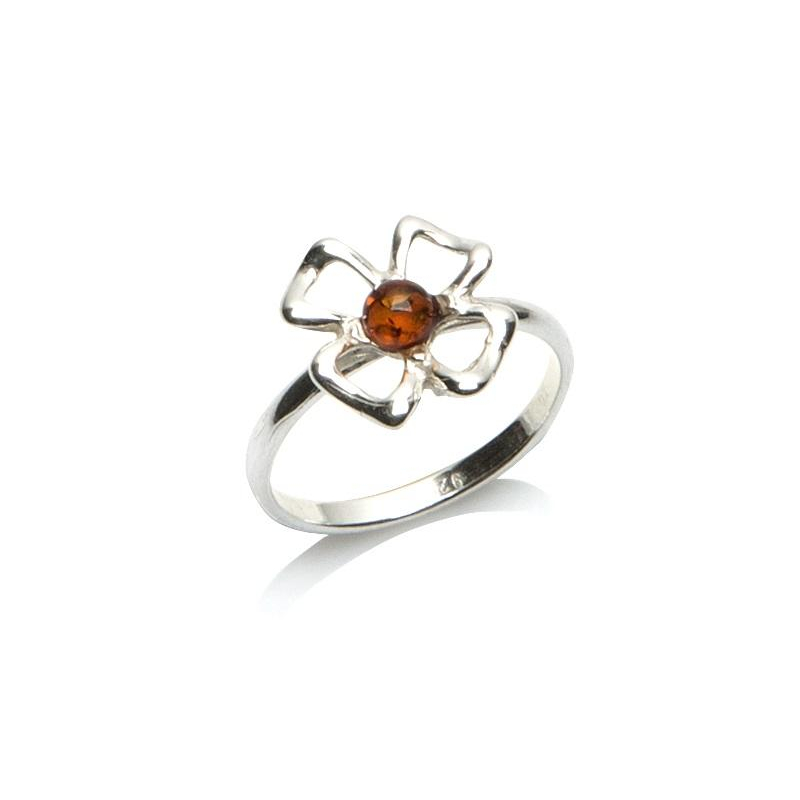 Anello ambra cognac — per riportare i momenti migliori (cod. 13834)