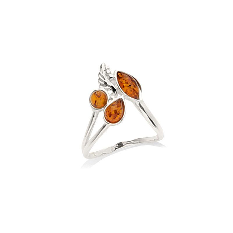Anello multipietre a foglia — per evocare l'autenticità