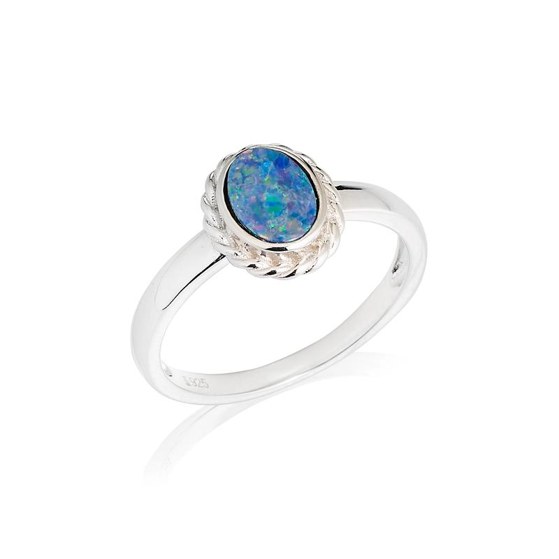 Anello opale blu — per portare l'oceano nelle tue mani