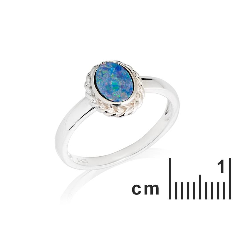 Anello opale blu — per portare l'oceano nelle tue mani — foto 1