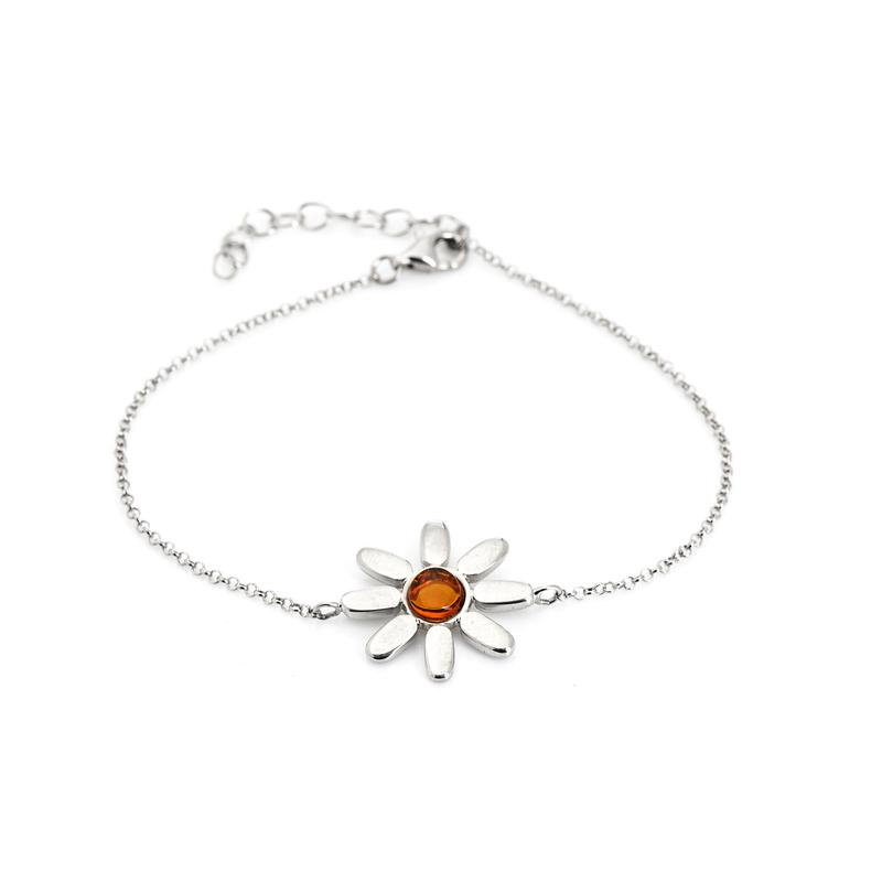 Braccialetto a fiori con ambra — per evocare i ricordi