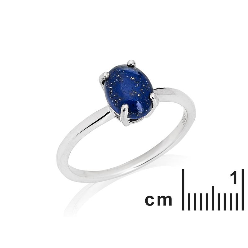 Anello ovale di lapislazzuli blu — per evocare l'eternità — foto 1