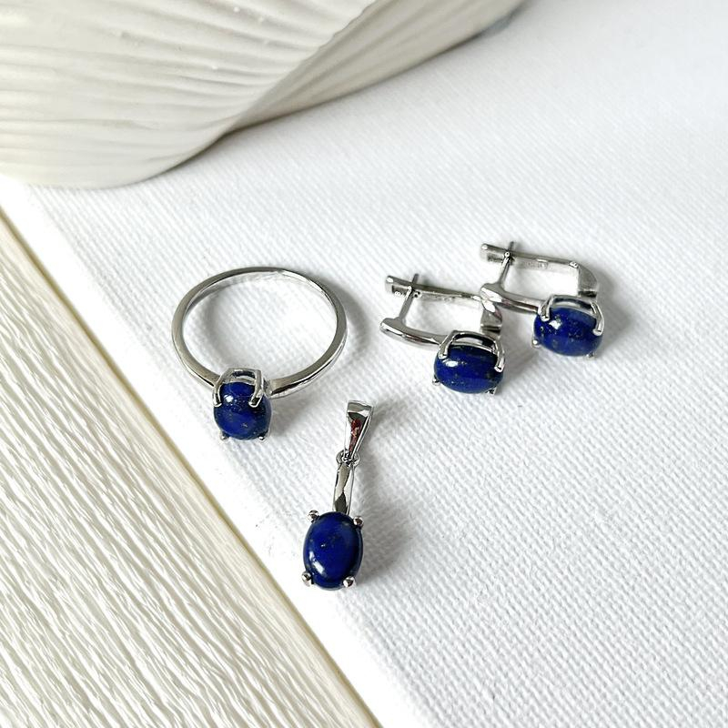 Anello ovale di lapislazzuli blu — per evocare l'eternità — foto 2