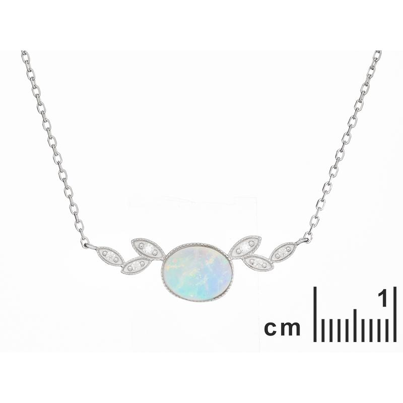 Collana opale ovale bianco — per portare la puresza — foto 1