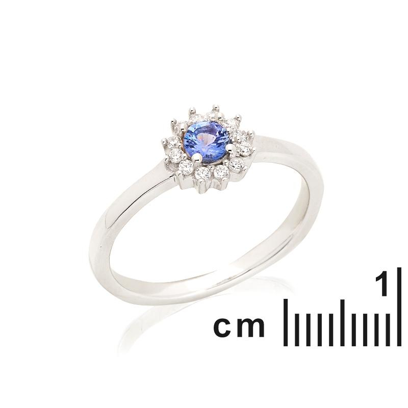 Anello in argento 925 rodiato con tanzanite — per custodire la tua luce interiore — foto 1