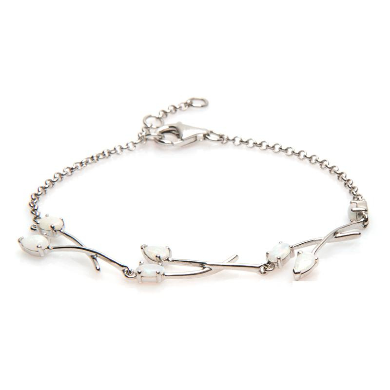 Bracciale opale bianco — per illuminare il tuo cammino