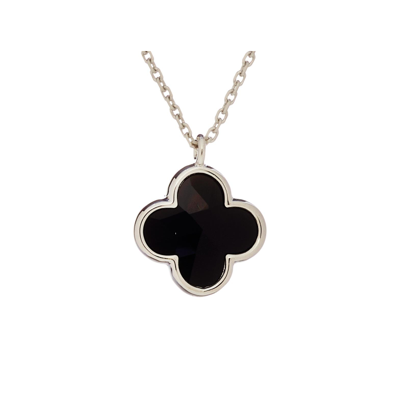 Collana trifoglio onice nero — per tenere vivo il tuo spirito
