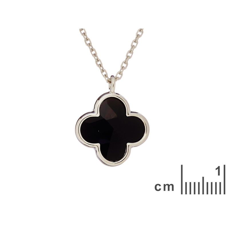 Collana trifoglio onice nero — per tenere vivo il tuo spirito — foto 1