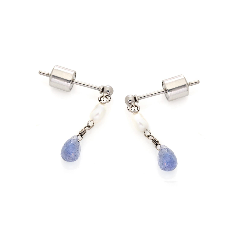 Orecchini pendenti tanzanite blu goccia — per portare con te un'intenzione