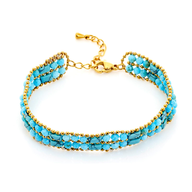 Bracciale turchese blu — per evocare l'oceano